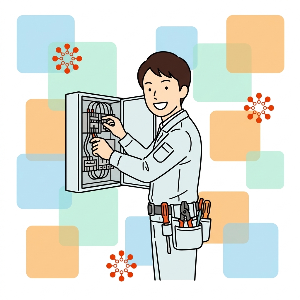 電気工事のイラスト