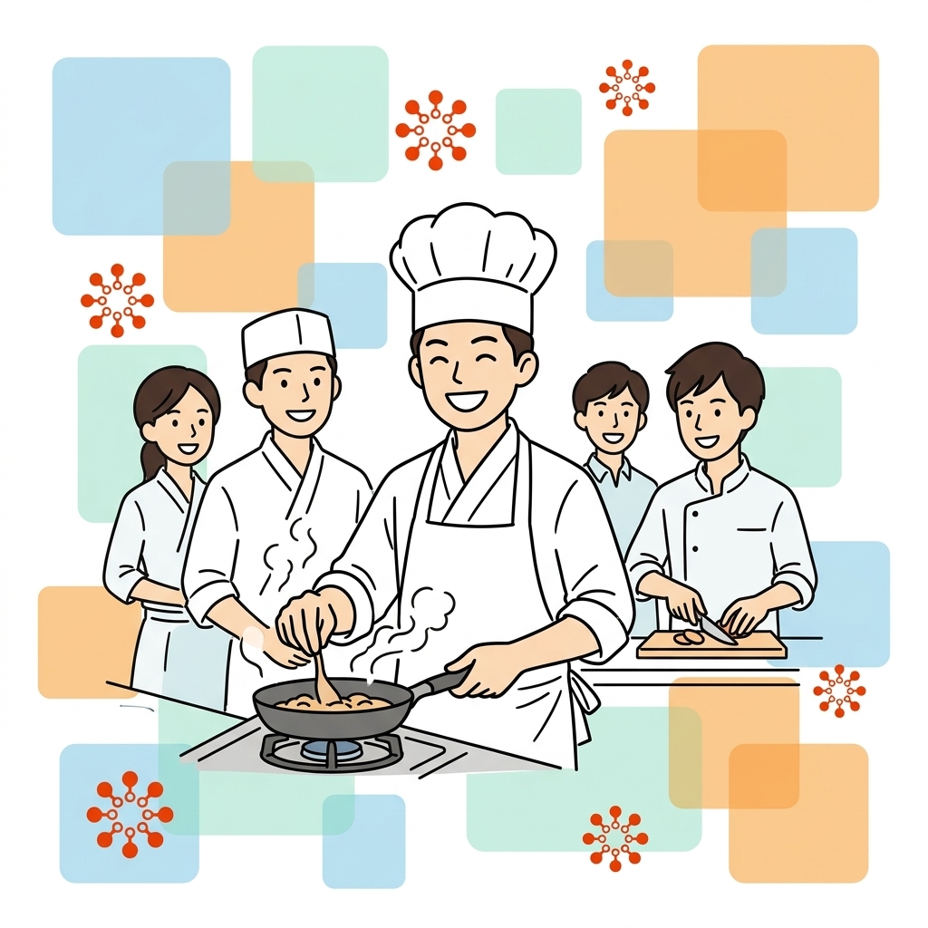 飲食(複数店舗)のイラスト