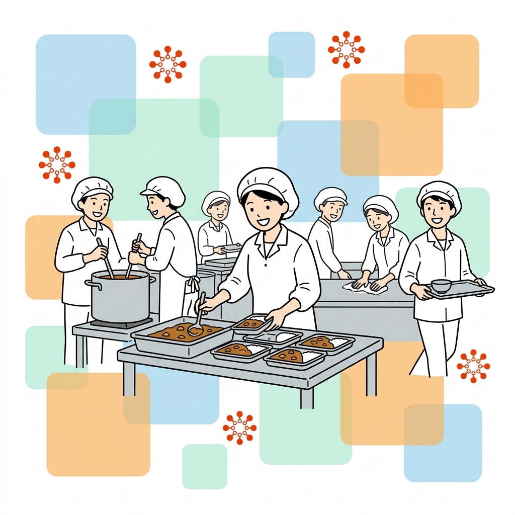 給食・委託のイラスト