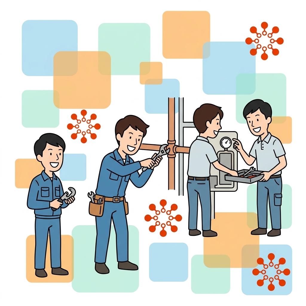 設備工事のイラスト